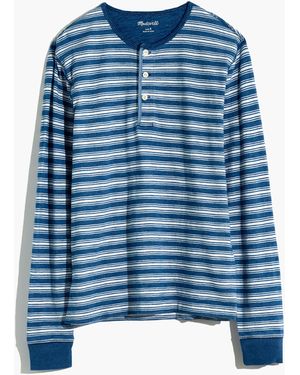 MW Henley Long-Sleeved Tee - Blue