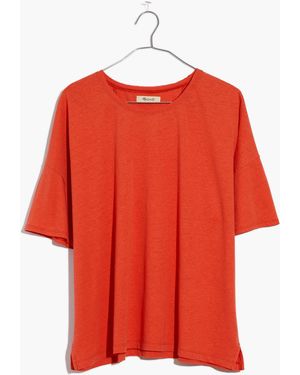 MW Raw-Edged Hangout Tee - Red
