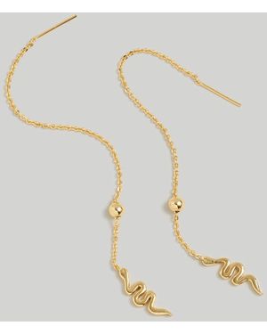 MW Snake Threader Earrings - White