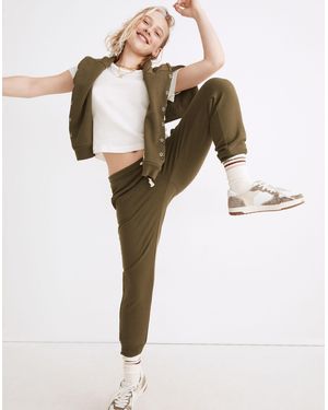 MW L Easygoing Sweatpants: Flower Embroidered Edition - Natural