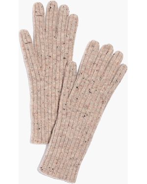 MW Ribbed Texting Gloves - White
