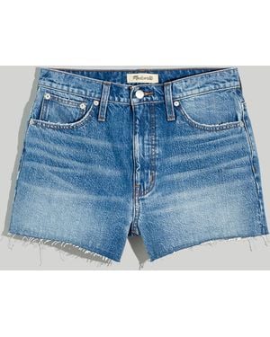 MW Relaxed Mid-Length Denim Shorts - Blue