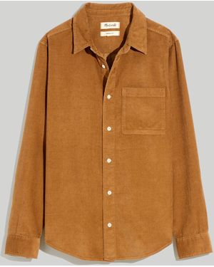 MW Corduroy Perfect Long-Sleeve Shirt - Brown