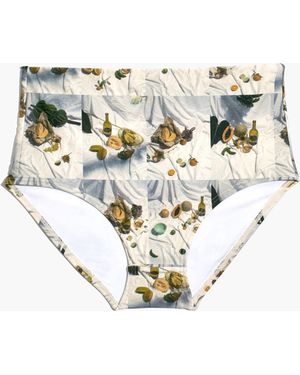 MW Madewell Second Wave Retro High-Waisted Bikini Bottom - White
