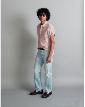 MW Crinkle Cotton Perfect Short-Sleeve Shirt - Grey