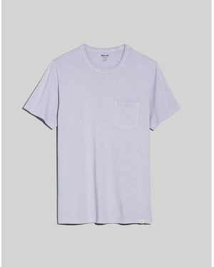 MW Garment-Dyed Allday Crewneck Pocket Tee - White