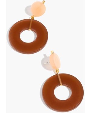 MW Circle Statement Earrings - White