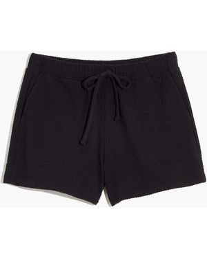 MW Seersucker Drawstring Shorts - Black