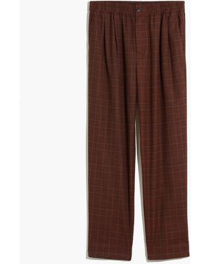 MW Plaid Flannel Track Trousers - Black