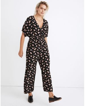 MW Petite Smocked-Waist Jumpsuit - White