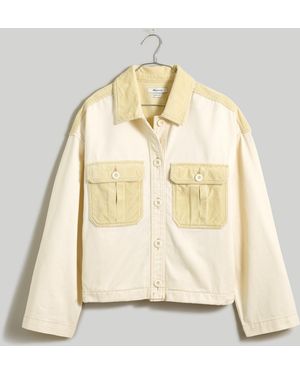 MW Chino Boxy Shirt-Jacket - Blue
