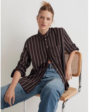 MW Satin Oversized Boyshirt - Multicolour