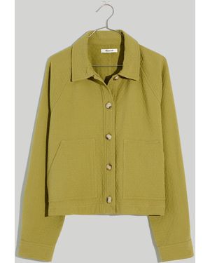 MW Quilted Crop Shirt-Jacket - Natural