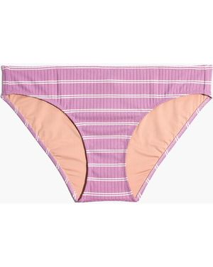 MW Madewell Ribbed Classic Bikini Bottom - Red
