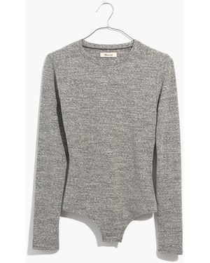 MW Plus Crewneck Thong Bodysuit - Blue