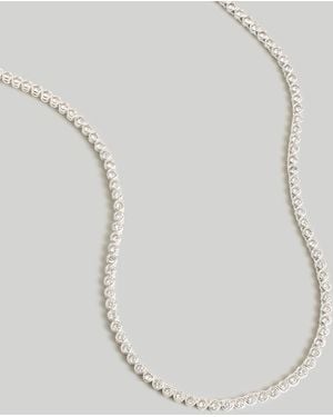 MW The Tennis Collection Bezel Set Crystal Necklace - Metallic