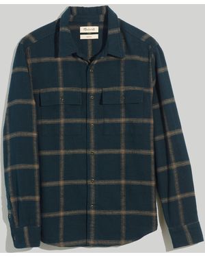 MW Slub Flannel Easy Long-Sleeve Shirt - Blue