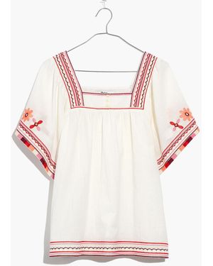 MW Embroidered Sandblossom Top - White