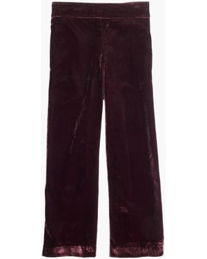 MW Velvet Huston Pull-On Crop Trousers - Blue