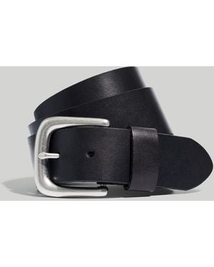 MW Medium Leather Belt - Blue