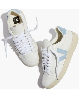 MW Veja&Trade; Leather V-12 Lace-Up Trainers - White