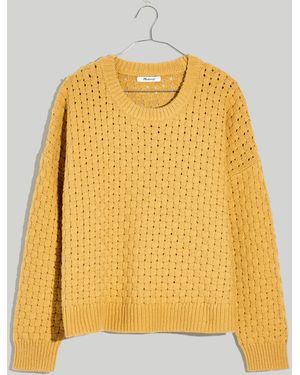 MW Plus Basketweave-Stitch Jumper - Brown