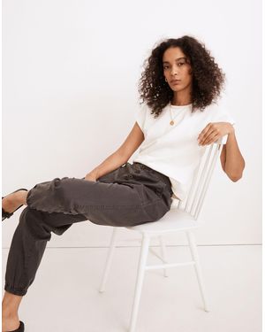 MW Griff Pull-On Tapered Fatigue Cargo Trousers - Natural