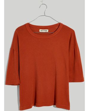 MW Rivet &Amp; Thread Oversized Tee - Red