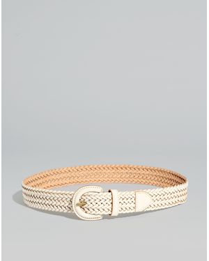 MW Woven Leather Belt - Metallic