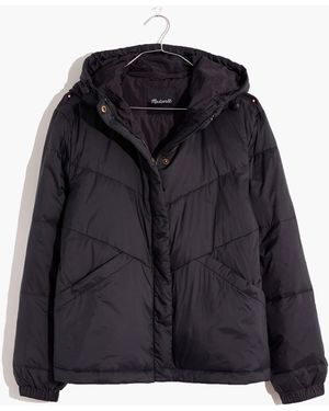 MW Chevron Packable Puffer Jacket - Black