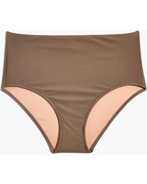 MW Plus Madewell Second Wave Retro High-Waisted Bikini Bottom - Natural