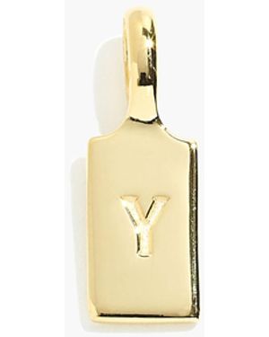 MW Delicate Collection Demi-Fine 14K Plated Initial Charm - White