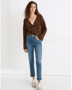 MW High-Rise Slim Straight Jeans - Blue