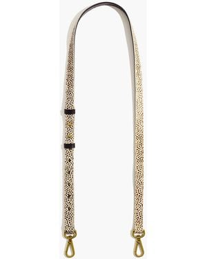 MW The Crossbody Bag Strap: Spotted Calf Hair Edition - White