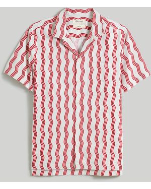 MW Hemp-Cotton Blend Easy Short-Sleeve Shirt - White