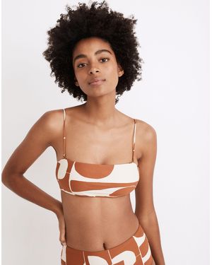 MW Madewell Second Wave Spaghetti-Strap Bandeau Bikini Top - Natural