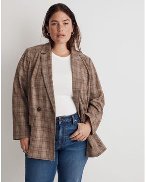 MW Plus Caldwell Double-Breasted Blazer - Brown