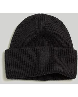 MW Wool-Blend Knit Beanie - Black