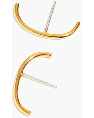 MW Delicate Collection Demi-Fine Cuff Stud Earrings - White