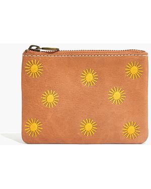 MW The Leather Pouch Wallet: Sun Embroidered Edition - Multicolour