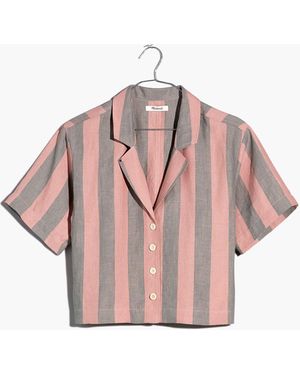 MW 100% Linen Resort Shirt - Blue