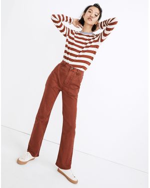 MW High-Rise Bootcut Jeans: Garment-Dyed Carpenter Edition - White