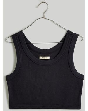 MW Crewneck Crop Tank - Black