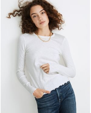 MW Long-Sleeve Baby Tee - White