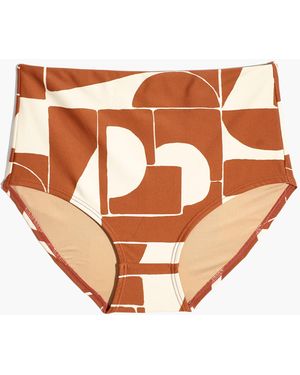 MW Madewell Second Wave Retro High-Waisted Bikini Bottom - Natural