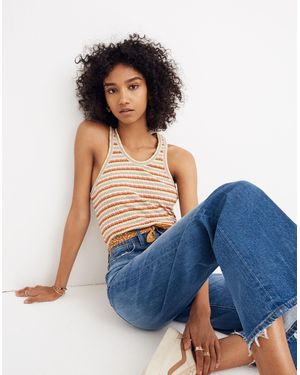 MW Ribbed U-Neck Tank Top - Blue