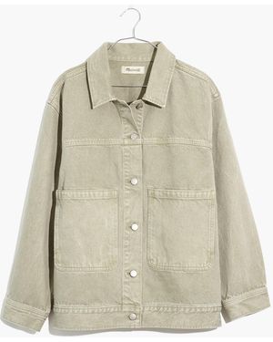 MW Garment-Dyed Denim Patch Pocket Trucker Jacket - Natural