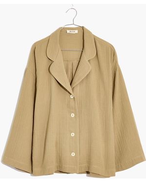 MW Double-Gauze Oversized Pyjama Shirt - Natural