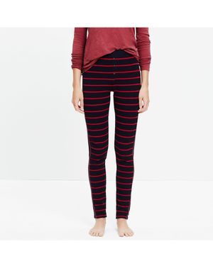 MW Striped Sleep Leggings - Red