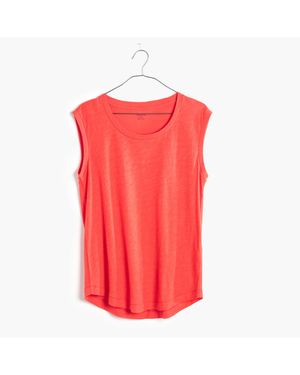MW Whisper Cotton Crewneck Muscle Tank - Red